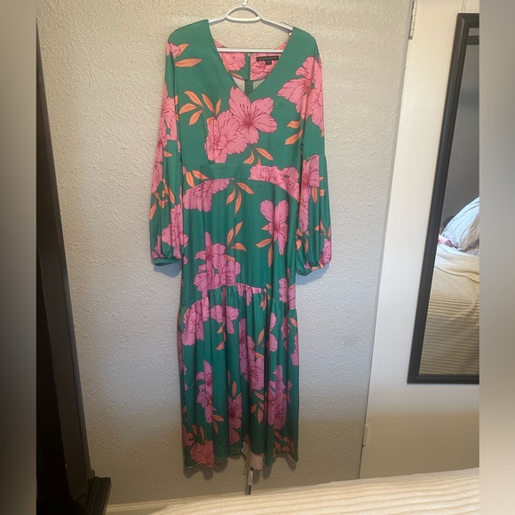 Boston Drawn Floral Tiered Maxi Dress Women’s Size 16 - Picture 3 of 16